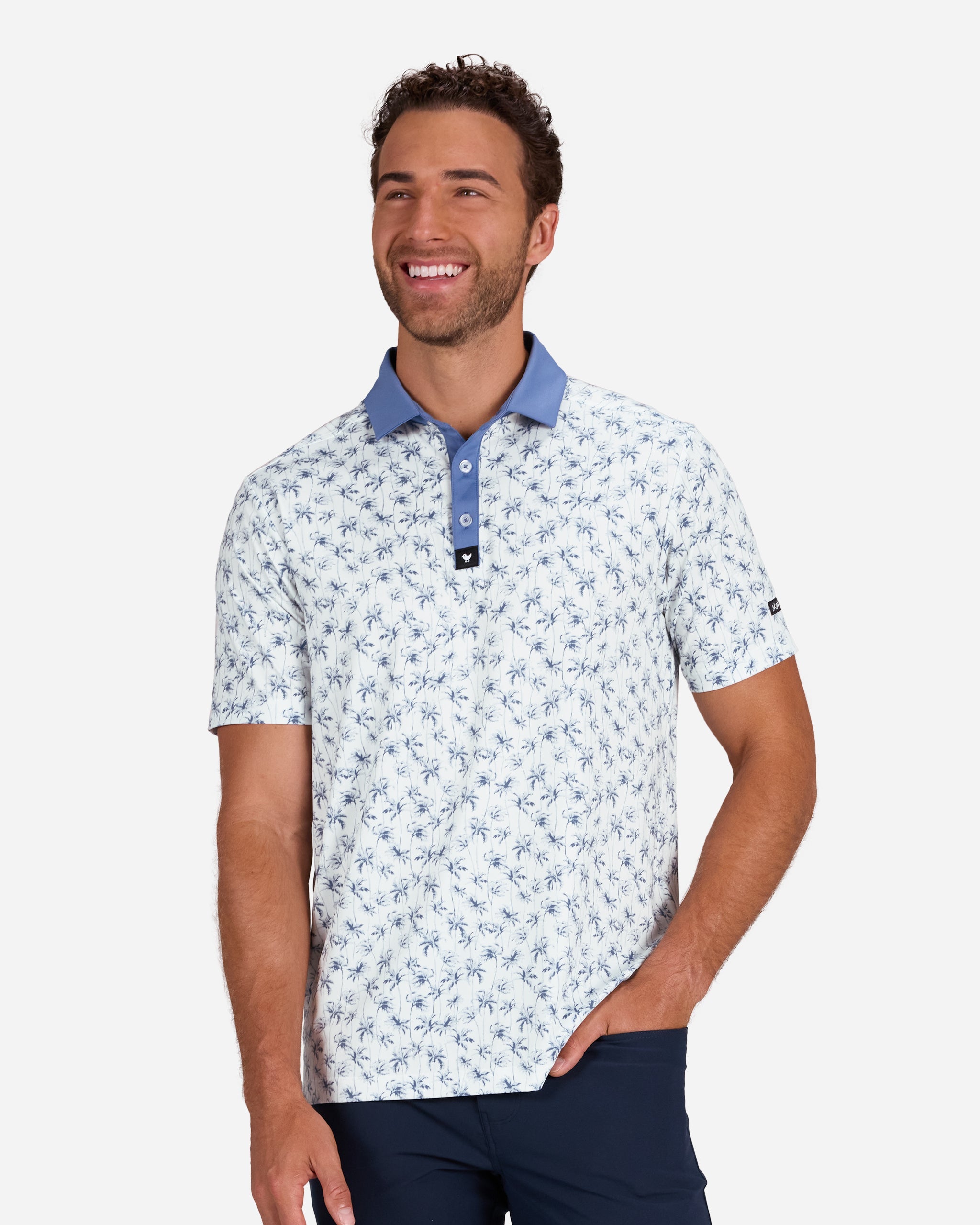 Palmetto Azure-Men's Polo-Bad Birdie